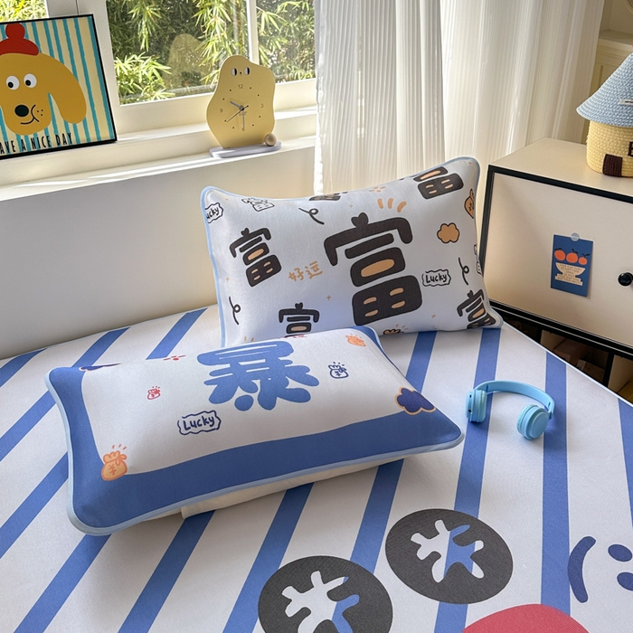 91家纺网 家纺一手货源 找家纺 一霖家纺 2025新款大版300D冰藤席席子凉席三件套 暴富