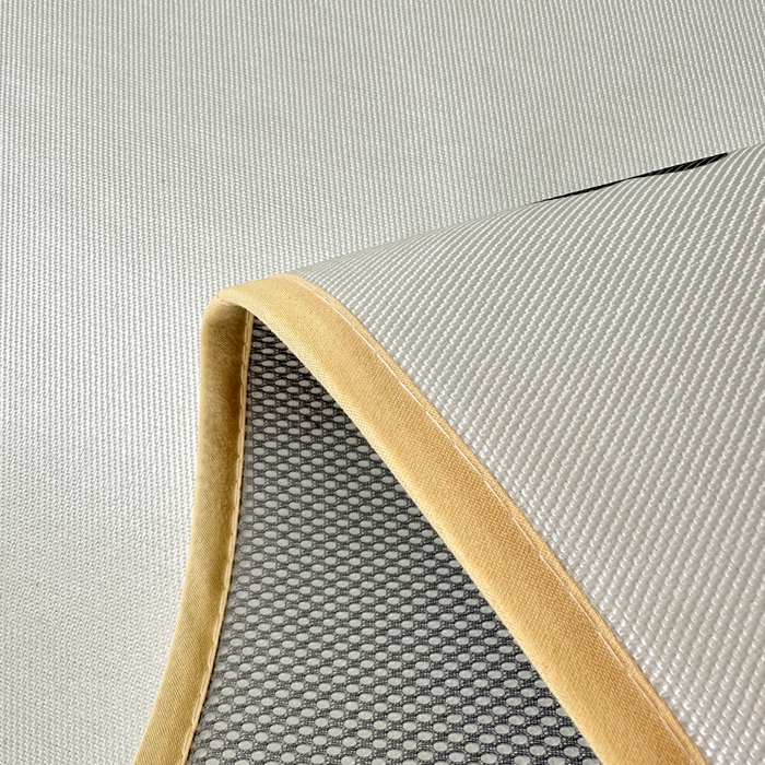 91家纺网 家纺一手货源 找家纺 一霖家纺 2025新款大版300D冰藤席席子凉席三件套 草莓小猫