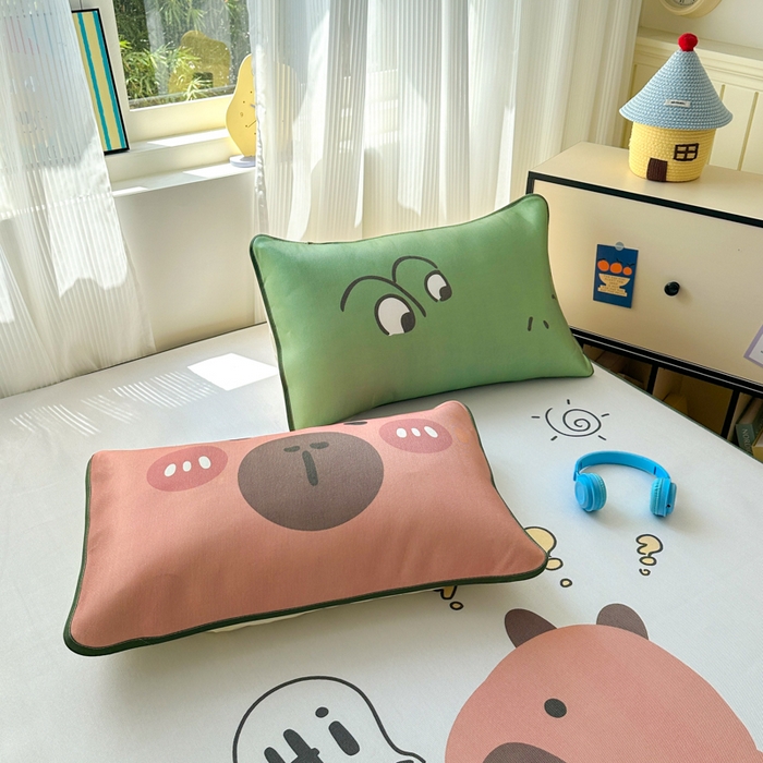 91家纺网 家纺一手货源 找家纺 一霖家纺 2025新款大版300D冰藤席席子凉席三件套 好奇巴拉