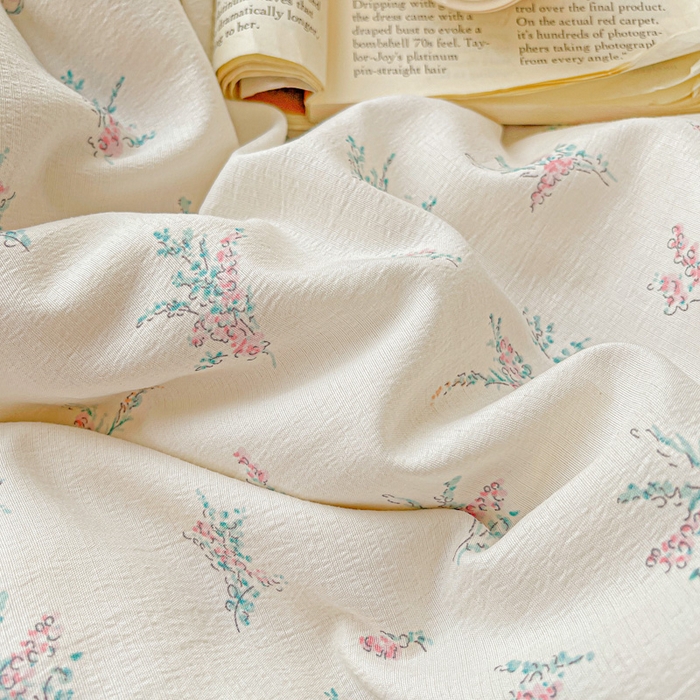 91家纺网 家纺一手货源 找家纺 金梦拉家纺 2025新款提花纱布皱皱纱四件套（全棉镂空花边款） 镂空花边-惠心