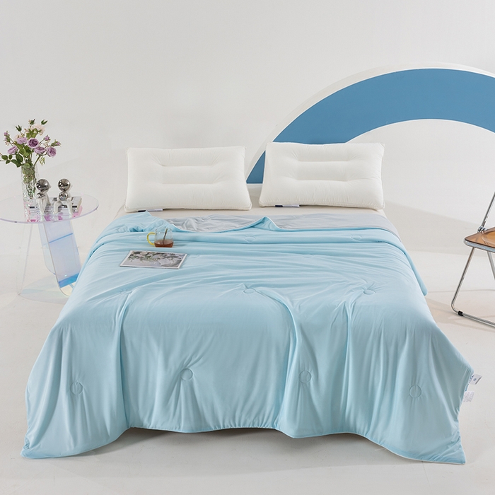 91家纺网 家纺一手货源 找家纺 （总）世爵2025新款氨纶纯色凉感丝夏被被子被芯变凉空调被