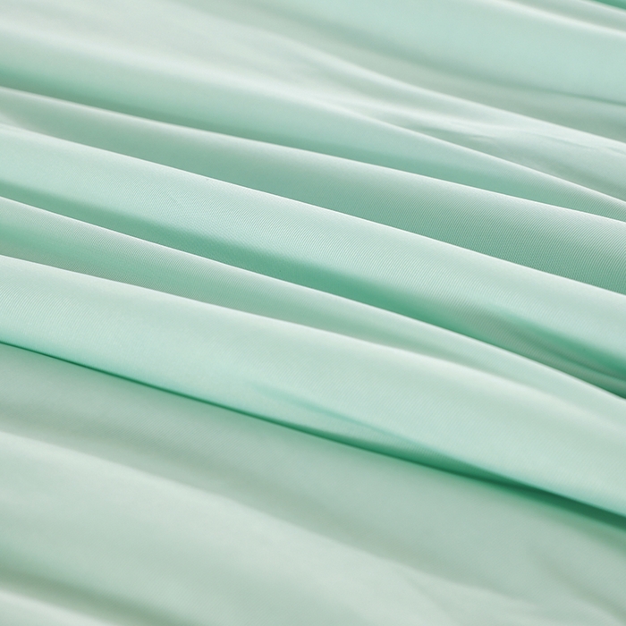 91家纺网 家纺一手货源 找家纺 世爵2025新款氨纶纯色凉感丝夏被被子被芯变凉空调被 薄荷绿拼灰