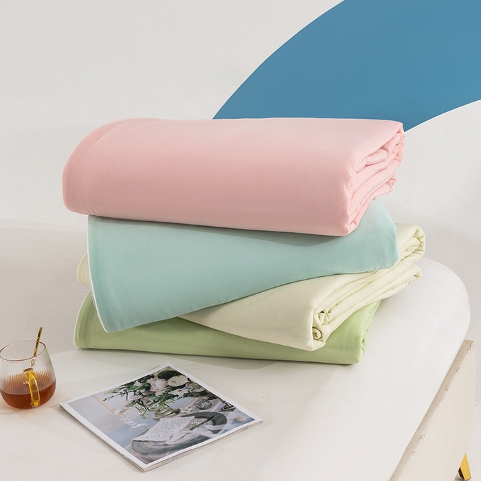 91家纺网 家纺一手货源 找家纺 世爵2025新款氨纶纯色凉感丝夏被被子被芯变凉空调被 组合图片