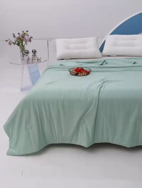 91家纺网 家纺一手货源 找家纺 （总）世爵2025新款氨纶纯色凉感丝夏被被子被芯变凉空调被