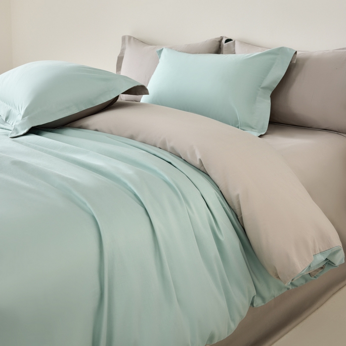 91家纺网 家纺一手货源 找家纺 （总）丞音家纺 2025新款A类纯色高档礼盒包装双股高支蜜贡缎100s长绒棉四件套纯棉被套床单