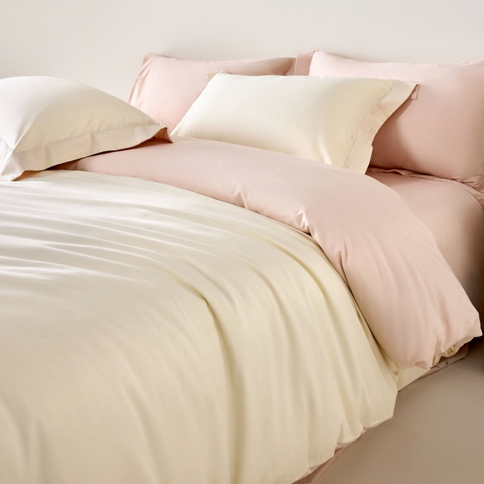 91家纺网 家纺一手货源 找家纺 （总）丞音家纺 2025新款A类纯色高档礼盒包装双股高支蜜贡缎100s长绒棉四件套纯棉被套床单