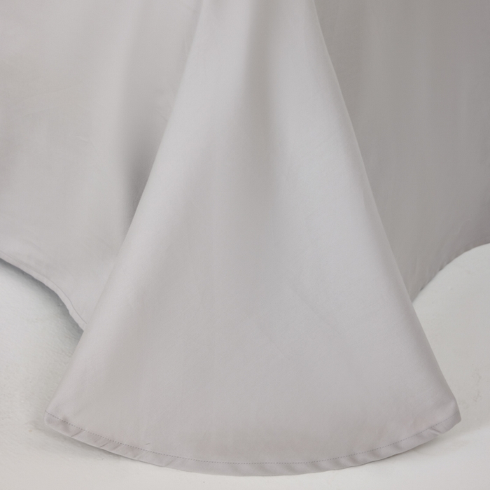 91家纺网 家纺一手货源 找家纺 丞音家纺 2025新款A类纯色高档礼盒包装双股高支蜜贡缎100s长绒棉四件套纯棉被套床单 洛克-粉拼灰