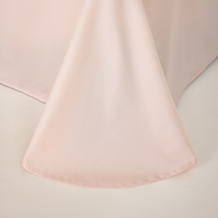 91家纺网 家纺一手货源 找家纺 丞音家纺 2025新款A类纯色高档礼盒包装双股高支蜜贡缎100s长绒棉四件套纯棉被套床单 洛克-桃花粉