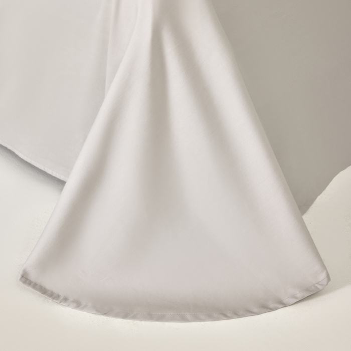 91家纺网 家纺一手货源 找家纺 丞音家纺 2025新款A类纯色高档礼盒包装双股高支蜜贡缎100s长绒棉四件套纯棉被套床单 洛克-水蓝拼灰