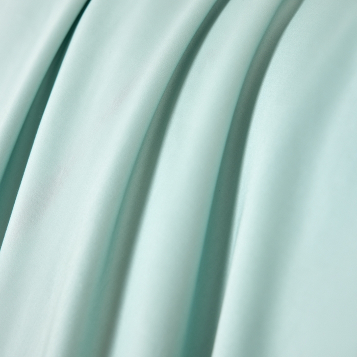 91家纺网 家纺一手货源 找家纺 丞音家纺 2025新款A类纯色高档礼盒包装双股高支蜜贡缎100s长绒棉四件套纯棉被套床单 洛克-水蓝拼灰