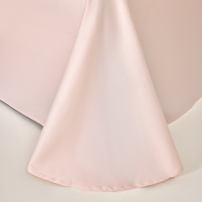 91家纺网 家纺一手货源 找家纺 丞音家纺 2025新款A类纯色高档礼盒包装双股高支蜜贡缎100s长绒棉四件套纯棉被套床单 洛克-碧空蓝拼粉