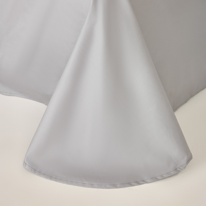 91家纺网 家纺一手货源 找家纺 丞音家纺 2025新款A类纯色高档礼盒包装双股高支蜜贡缎100s长绒棉四件套纯棉被套床单 洛克-太空灰