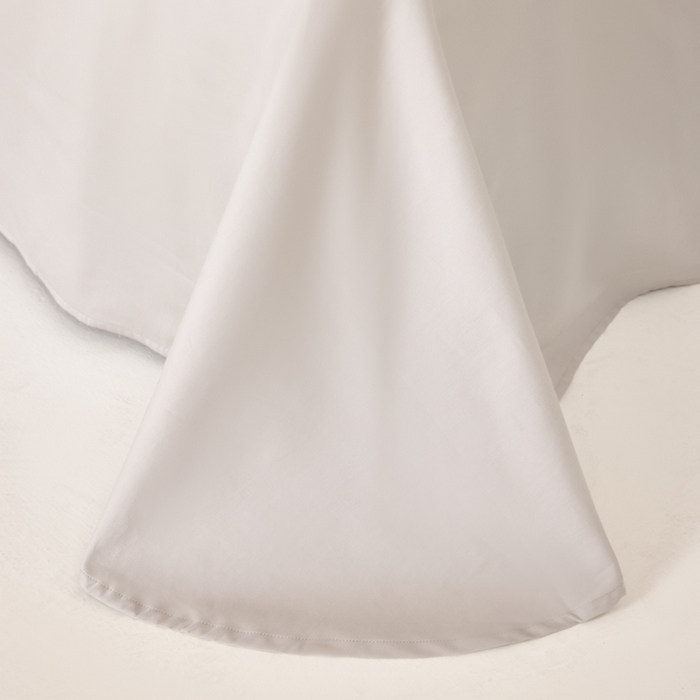 91家纺网 家纺一手货源 找家纺 丞音家纺 2025新款A类纯色高档礼盒包装双股高支蜜贡缎100s长绒棉四件套纯棉被套床单 洛克-宾利蓝拼灰