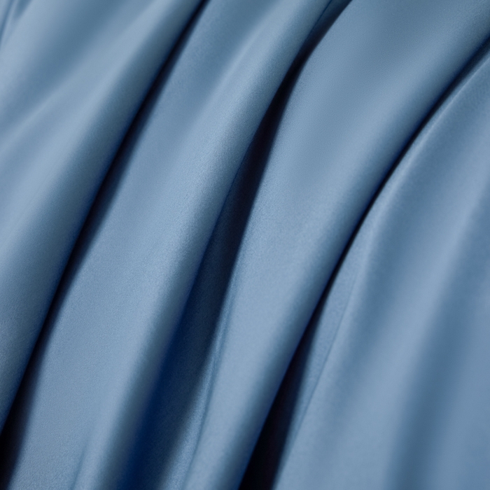 91家纺网 家纺一手货源 找家纺 丞音家纺 2025新款A类纯色高档礼盒包装双股高支蜜贡缎100s长绒棉四件套纯棉被套床单 洛克-宾利蓝拼灰