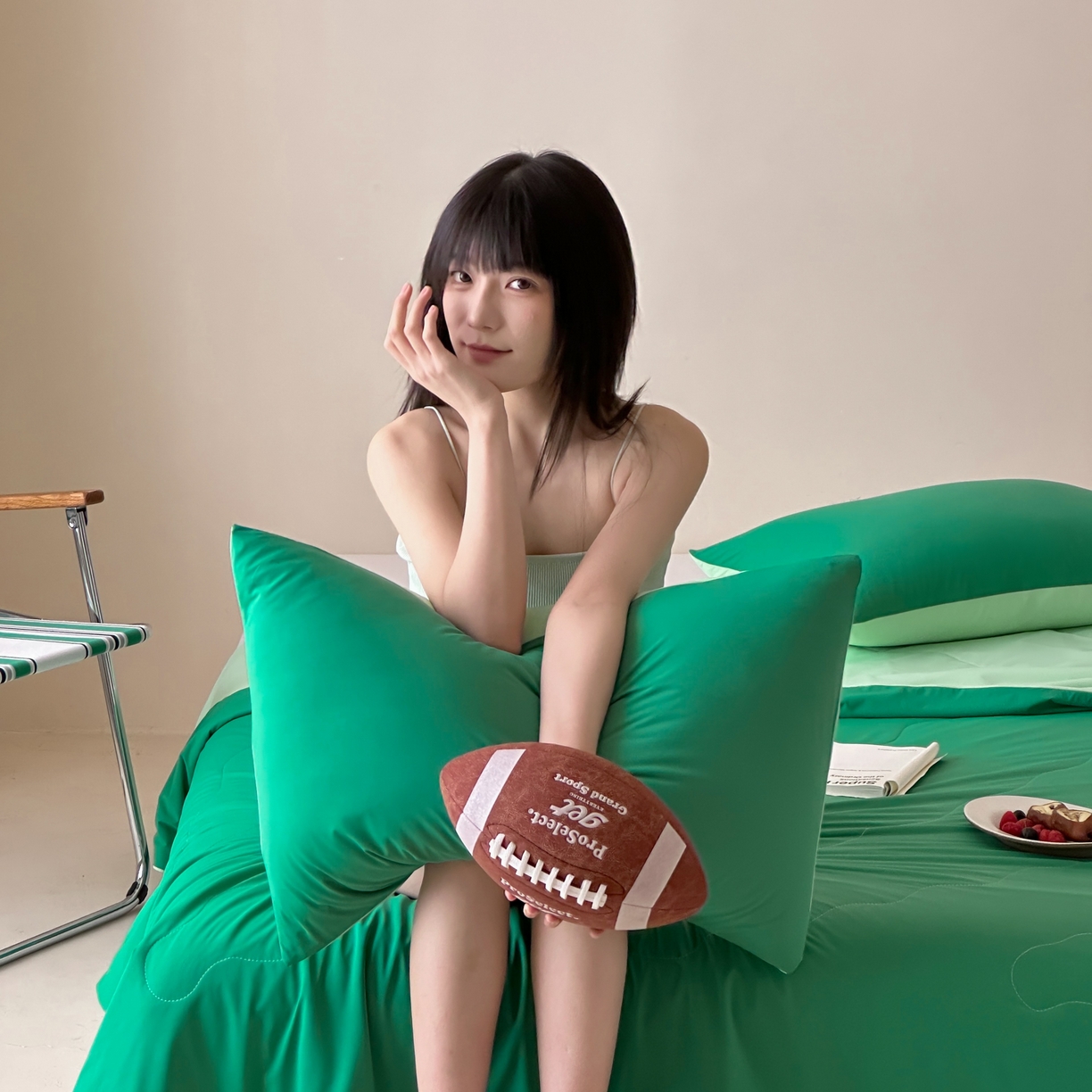 91家纺网 家纺一手货源 找家纺 觅糖家纺 2025春夏新款亲肤纯色雪糕夏被夏凉被空调被 薄荷绿