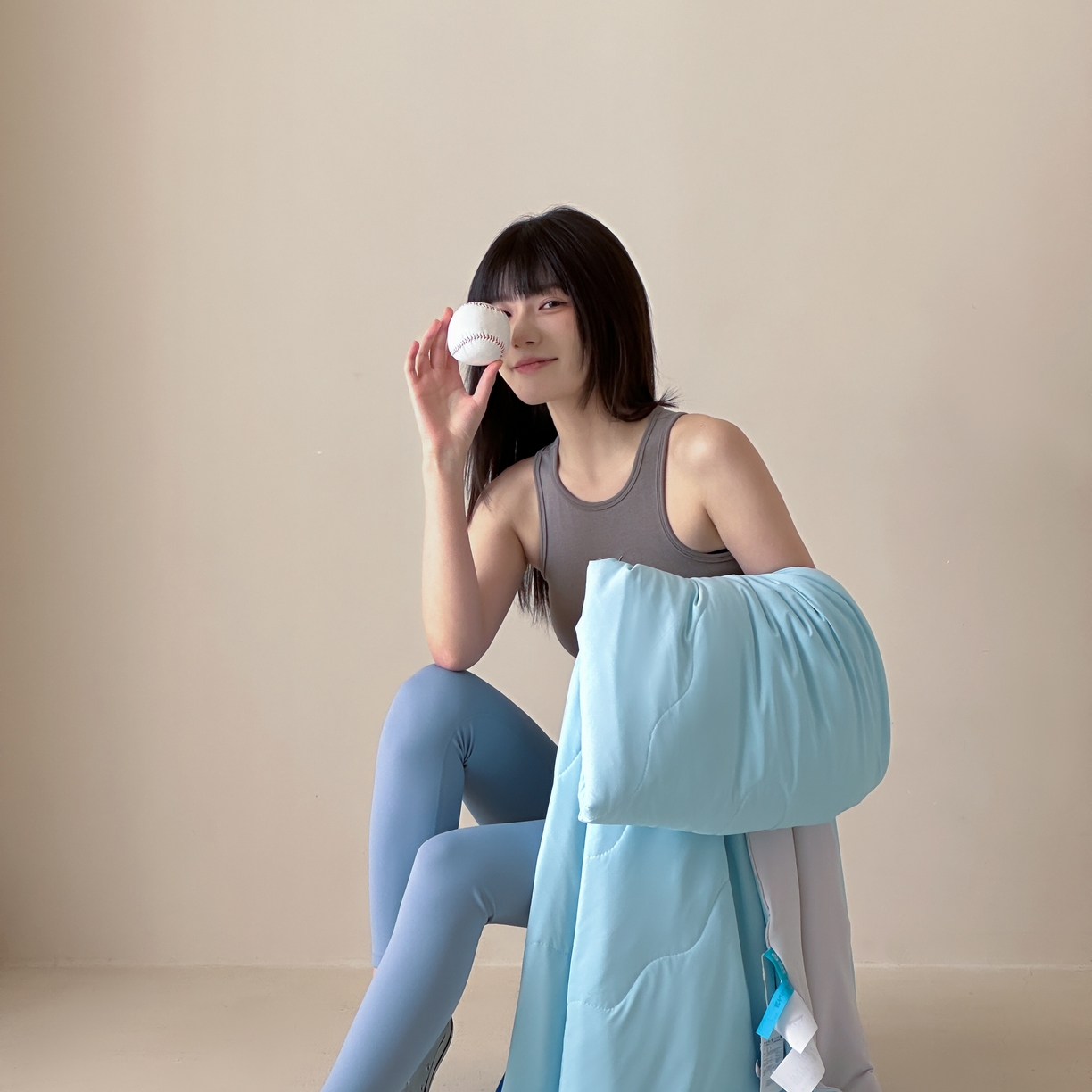 91家纺网 家纺一手货源 找家纺 觅糖家纺 2025春夏新款亲肤纯色雪糕夏被夏凉被空调被 冰川蓝