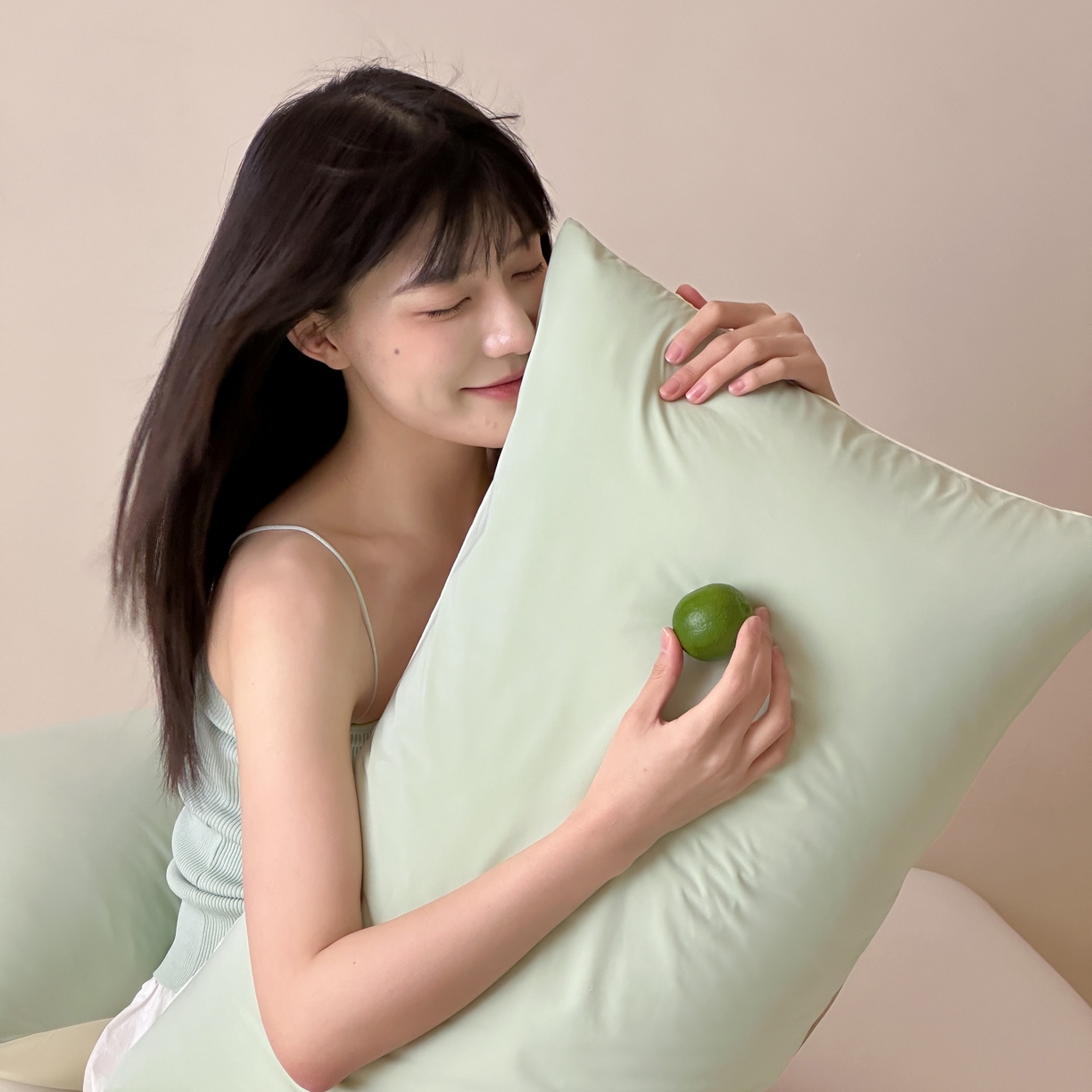 91家纺网 家纺一手货源 找家纺 觅糖家纺 2025春夏新款亲肤纯色雪糕夏被夏凉被空调被 牛油果绿