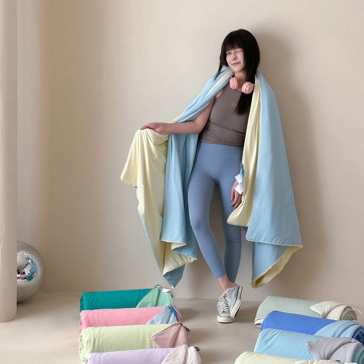 91家纺网 家纺一手货源 找家纺 觅糖家纺 2025春夏新款亲肤纯色雪糕夏被夏凉被空调被 组合图仅供展示