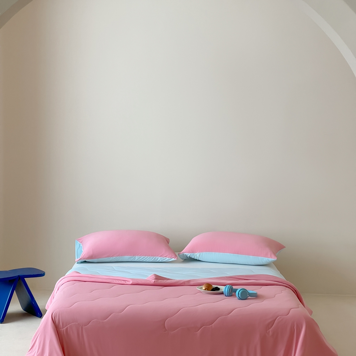 91家纺网 家纺一手货源 找家纺 觅糖家纺 2025春夏新款亲肤纯色雪糕夏被夏凉被空调被 蔷薇粉