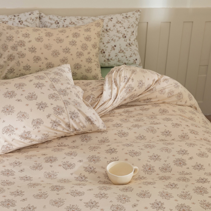 91家纺网 家纺一手货源 找家纺 梦可莱家居 2025春夏新款全棉纯棉针织棉印花四件套 黄底蝴蝶和结