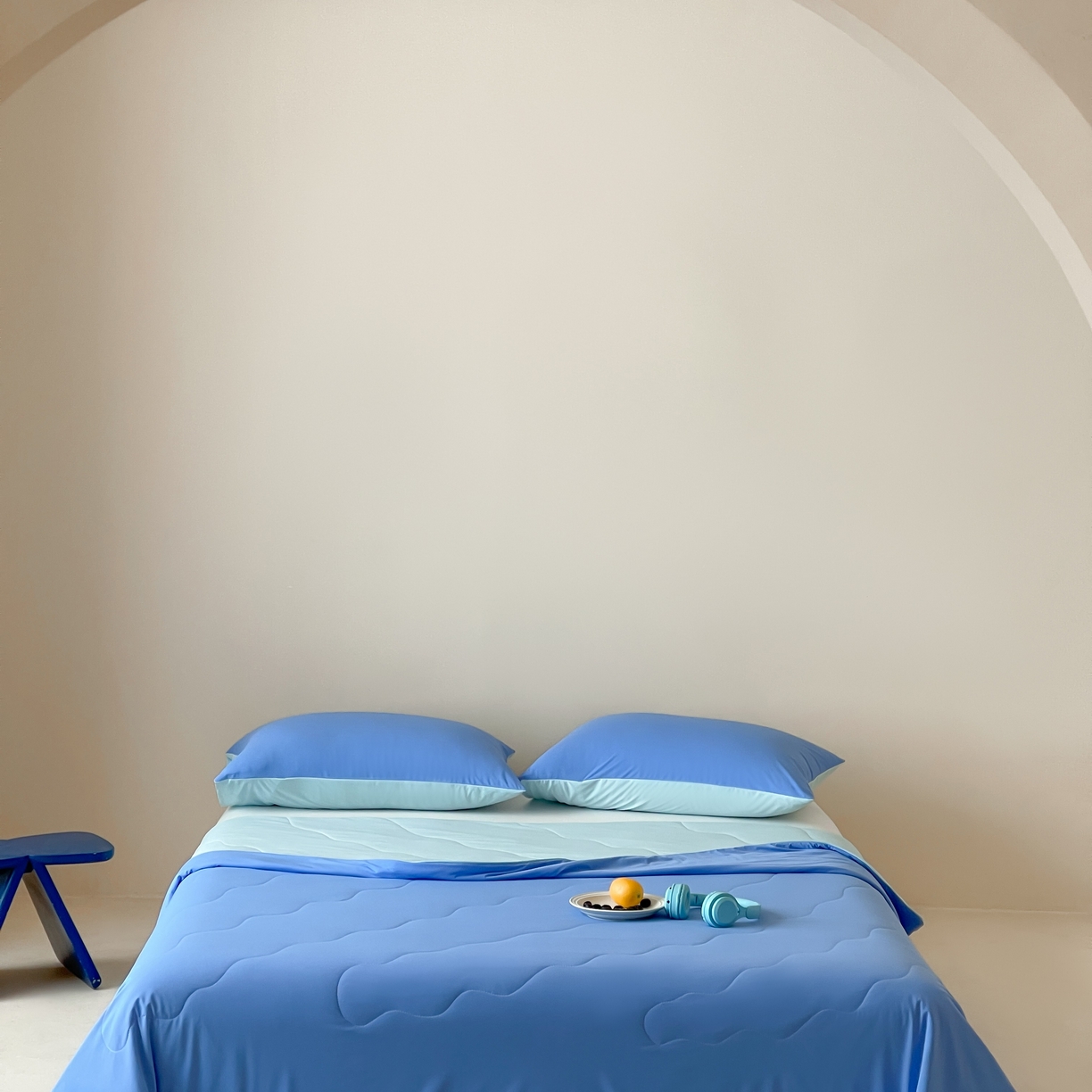 91家纺网 家纺一手货源 找家纺 觅糖家纺 2025春夏新款亲肤纯色雪糕夏被夏凉被空调被 克莱因蓝