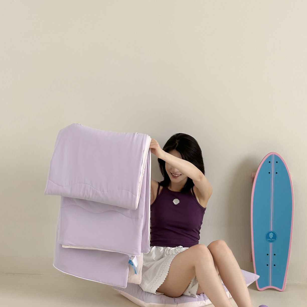 91家纺网 家纺一手货源 找家纺 觅糖家纺 2025春夏新款亲肤纯色雪糕夏被夏凉被空调被 绝绝紫