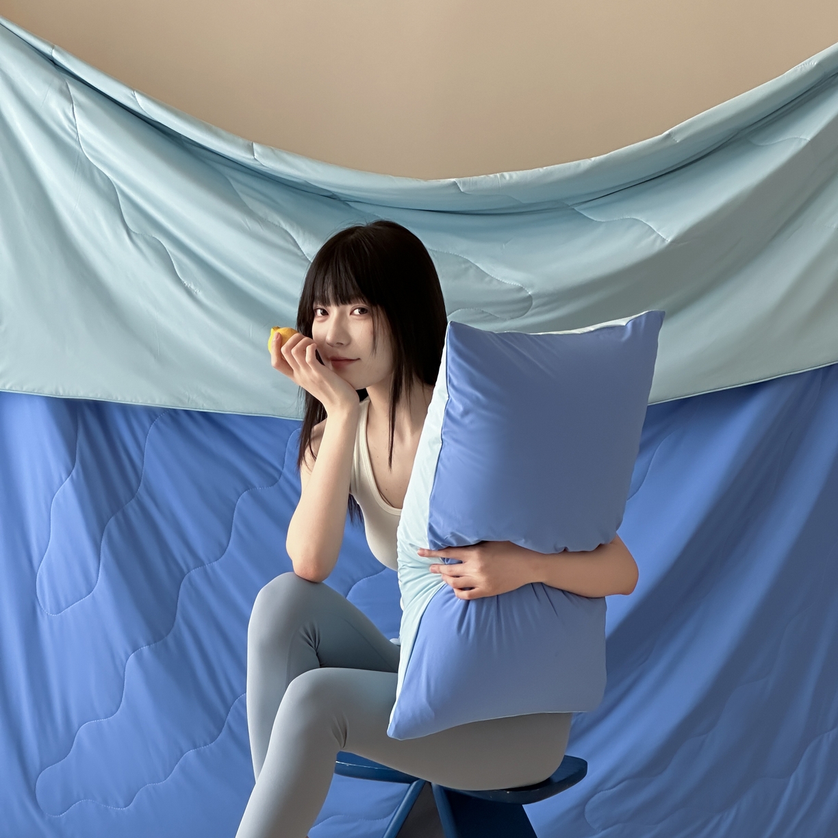 91家纺网 家纺一手货源 找家纺 觅糖家纺 2025春夏新款亲肤纯色雪糕夏被夏凉被空调被 克莱因蓝