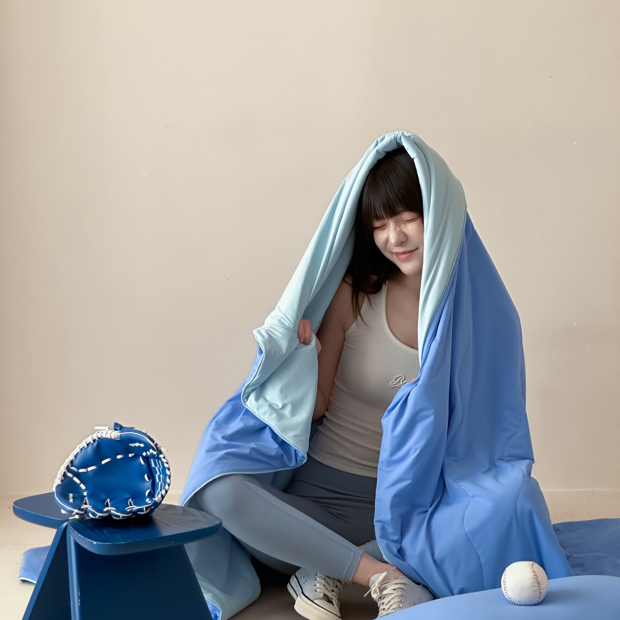 91家纺网 家纺一手货源 找家纺 觅糖家纺 2025春夏新款亲肤纯色雪糕夏被夏凉被空调被 克莱因蓝