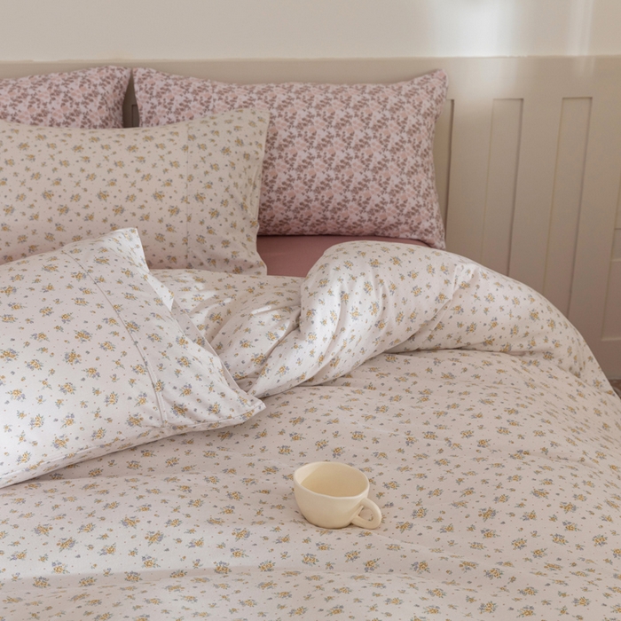 91家纺网 家纺一手货源 找家纺 梦可莱家居 2025春夏新款全棉纯棉针织棉印花四件套 卡底雪芙蓉