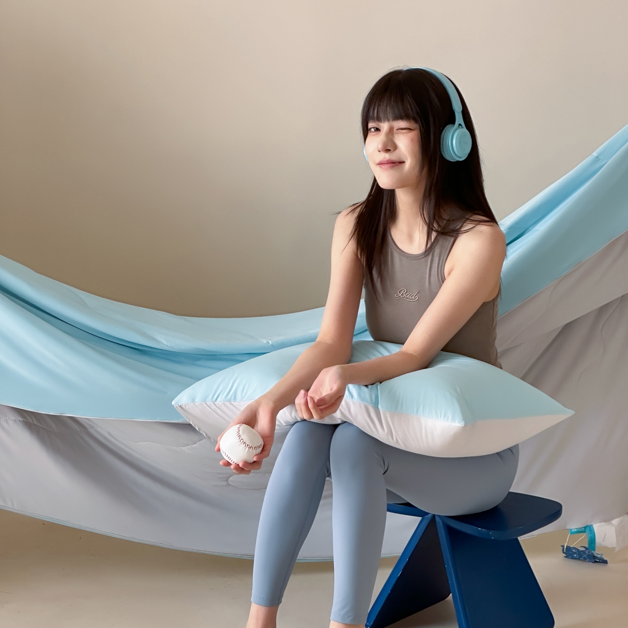 91家纺网 家纺一手货源 找家纺 觅糖家纺 2025春夏新款亲肤纯色雪糕夏被夏凉被空调被 冰川蓝