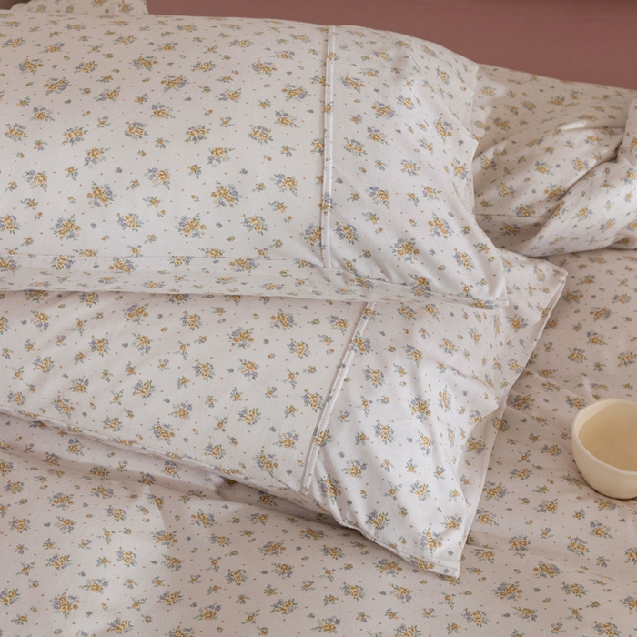 91家纺网 家纺一手货源 找家纺 梦可莱家居 2025春夏新款全棉纯棉针织棉印花四件套 卡底雪芙蓉