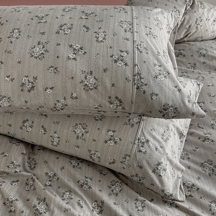 91家纺网 家纺一手货源 找家纺 梦可莱家居 2025春夏新款全棉纯棉针织棉印花四件套 卡其底国风芍药