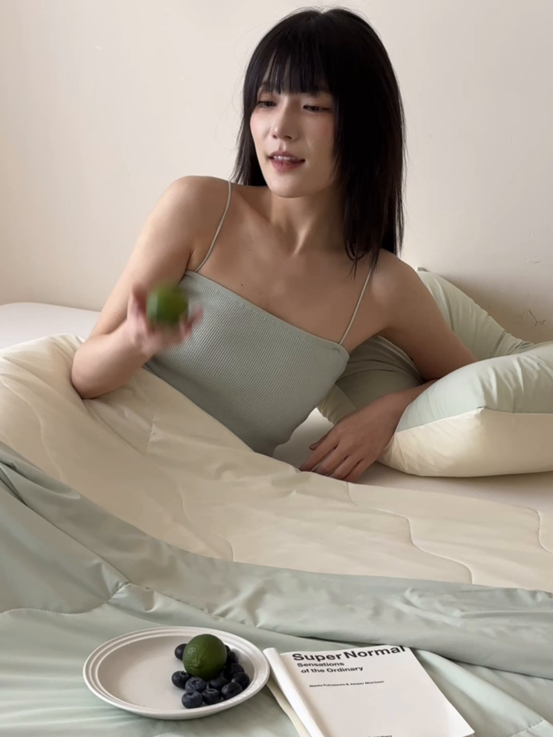 91家纺网 家纺一手货源 找家纺 觅糖家纺 2025春夏新款亲肤纯色雪糕夏被夏凉被空调被 牛油果绿