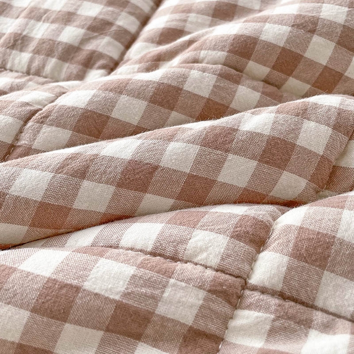 91家纺网 家纺一手货源 找家纺 丽诺床垫 2025新款亲肤舒适全棉纯棉色织棉花床褥床垫 咖小格