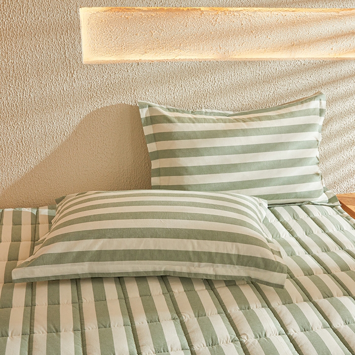 91家纺网 家纺一手货源 找家纺 丽诺床垫 2025新款亲肤舒适全棉纯棉色织棉花床褥床垫 水绿色-宽条