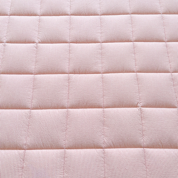 91家纺网 家纺一手货源 找家纺 丽诺床垫 2025新款亲肤舒适全棉纯棉色织棉花床褥床垫 细条粉