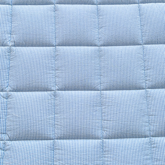 91家纺网 家纺一手货源 找家纺 丽诺床垫 2025新款亲肤舒适全棉纯棉色织棉花床褥床垫 细条蓝