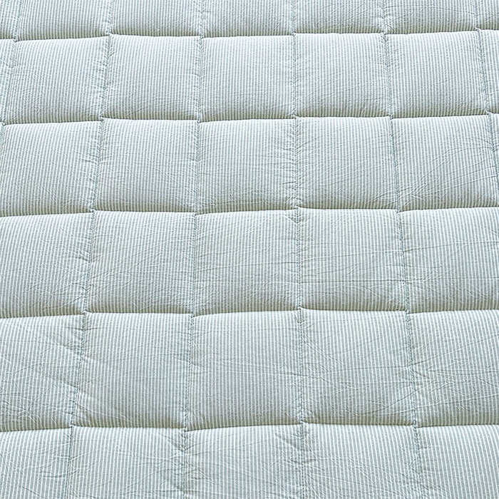 91家纺网 家纺一手货源 找家纺 丽诺床垫 2025新款亲肤舒适全棉纯棉色织棉花床褥床垫 细条绿