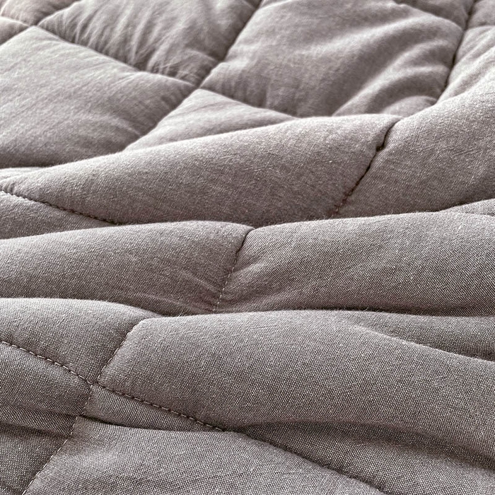 91家纺网 家纺一手货源 找家纺 丽诺床垫 2025新款亲肤舒适全棉纯棉色织棉花床褥床垫 优雅灰