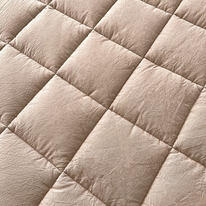 91家纺网 家纺一手货源 找家纺 丽诺床垫 2025新款亲肤舒适全棉纯棉色织棉花床褥床垫 卡其色