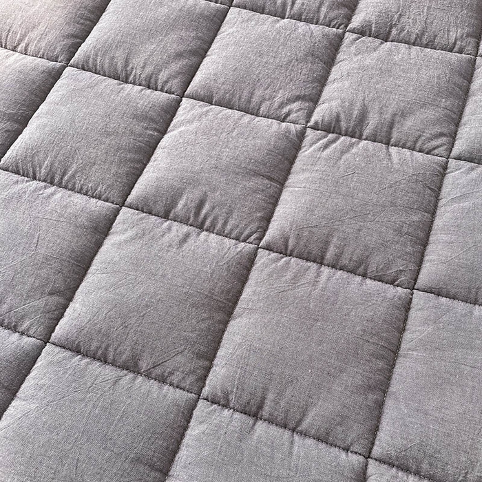 91家纺网 家纺一手货源 找家纺 丽诺床垫 2025新款亲肤舒适全棉纯棉色织棉花床褥床垫-少女粉 优雅灰