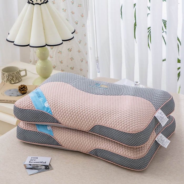 91家纺网 家纺一手货源 找家纺 织布人2025新款荞麦枕夏季凉感立体护颈SPA枕头茶香枕全荞麦枕头枕芯  凉感立体护颈SPA枕-粉色      （茶香枕）