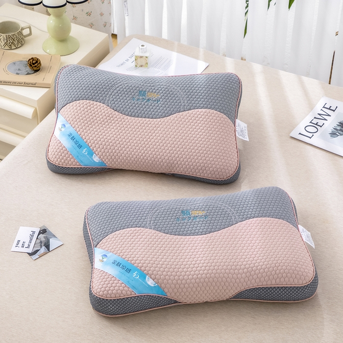 91家纺网 家纺一手货源 找家纺 织布人2025新款荞麦枕夏季凉感立体护颈SPA枕头茶香枕全荞麦枕头枕芯  凉感立体护颈SPA枕-粉色      （茶香枕）