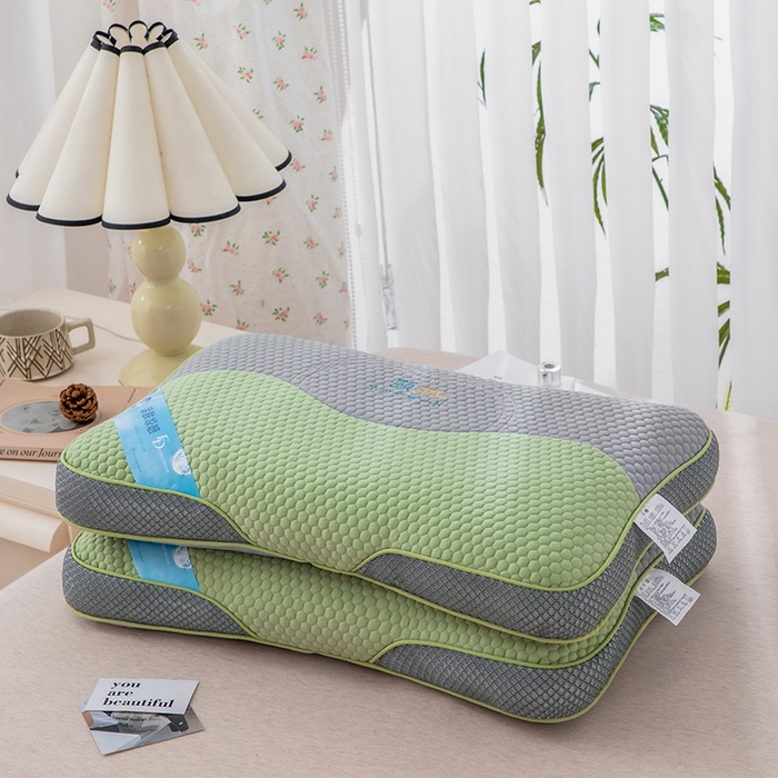 91家纺网 家纺一手货源 找家纺 织布人2025新款荞麦枕夏季凉感立体护颈SPA枕头茶香枕全荞麦枕头枕芯 凉感立体护颈SPA枕-果绿35*55cm      （荞麦枕）  