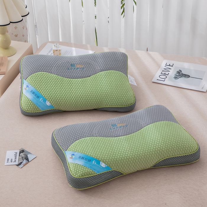 91家纺网 家纺一手货源 找家纺 织布人2025新款荞麦枕夏季凉感立体护颈SPA枕头茶香枕全荞麦枕头枕芯 凉感立体护颈SPA枕-果绿35*55cm      （荞麦枕）  