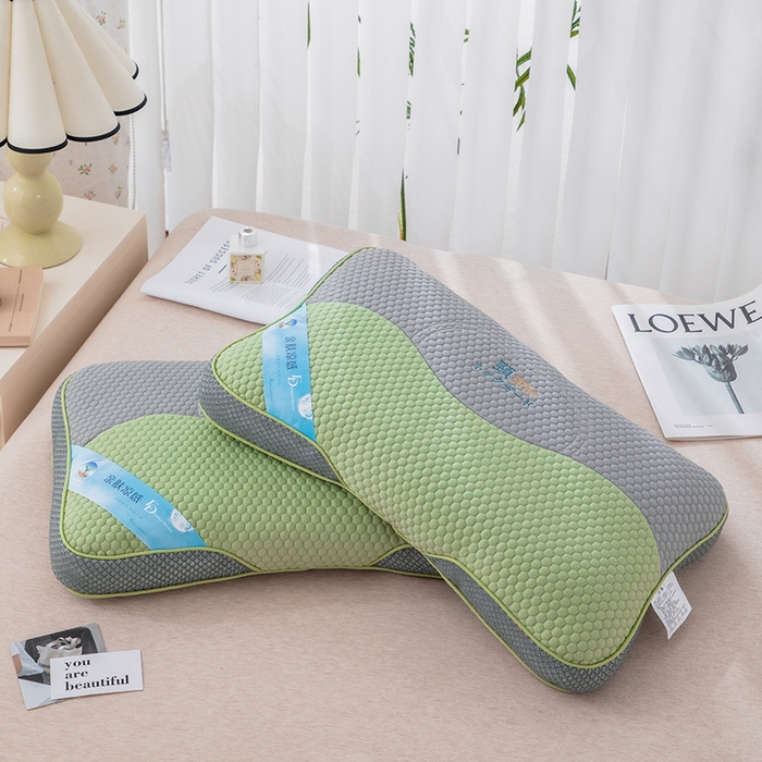 91家纺网 家纺一手货源 找家纺 织布人2025新款荞麦枕夏季凉感立体护颈SPA枕头茶香枕全荞麦枕头枕芯 凉感立体护颈SPA枕-果绿35*55cm      （荞麦枕）  