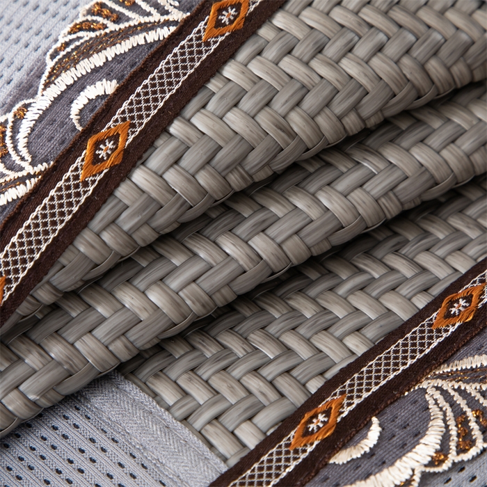 91家纺网 家纺一手货源 找家纺 织布人 2025新款荞麦枕夏凉感PE藤茶香枕全荞麦壳枕头午睡枕颈椎枕芯 PE藤圆角花边-银灰 40x60cm /只 茶香枕