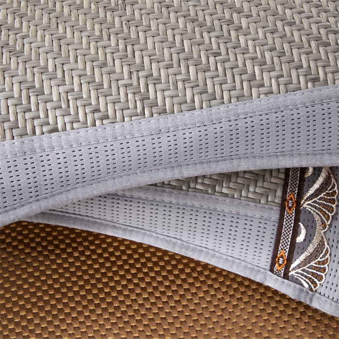 91家纺网 家纺一手货源 找家纺 织布人 2025新款荞麦枕夏凉感PE藤茶香枕全荞麦壳枕头午睡枕颈椎枕芯 PE藤圆角花边-银灰 40x60cm /只 茶香枕