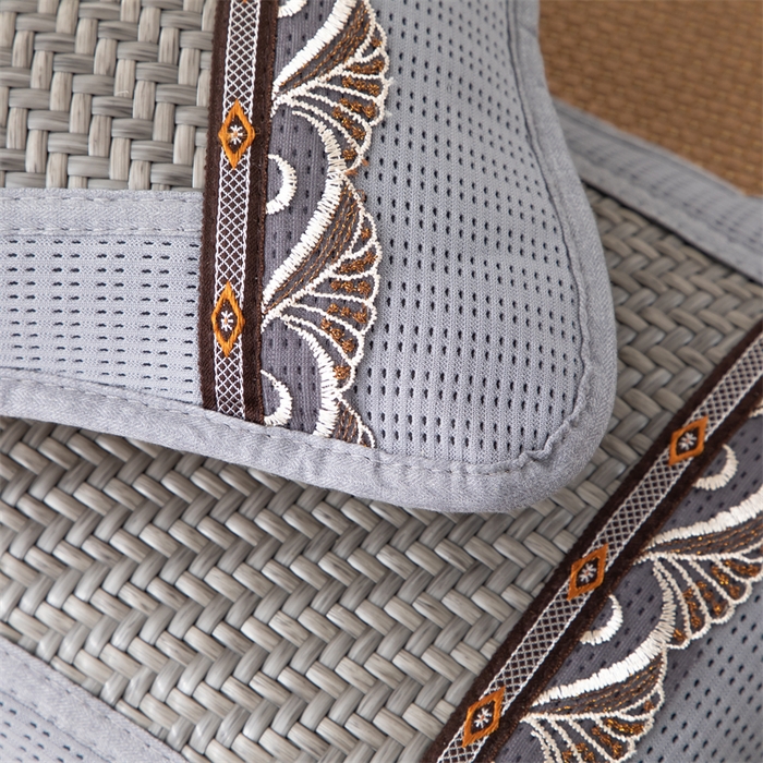 91家纺网 家纺一手货源 找家纺 织布人 2025新款荞麦枕夏凉感PE藤茶香枕全荞麦壳枕头午睡枕颈椎枕芯 PE藤圆角花边-银灰 40x60cm /只 茶香枕