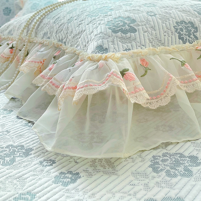 91家纺网 家纺一手货源 找家纺 （总）罗艺轩 2025新款PE中分子凉感软凉席席子床裙款